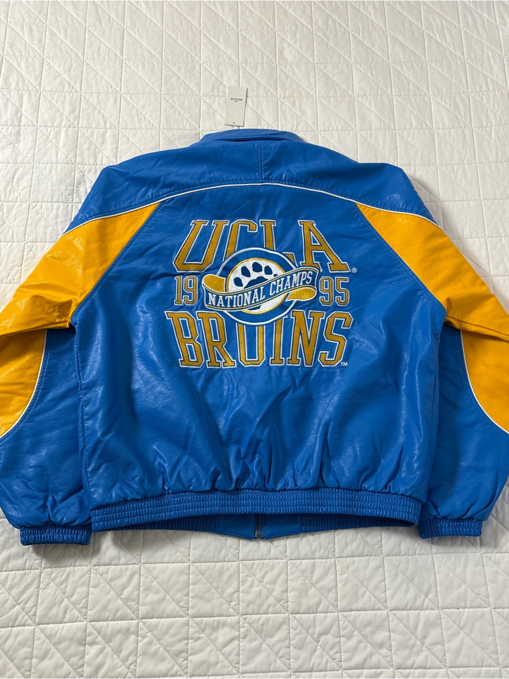 Hollister UCLA Bruins 1995 Champs Faux Leather Jacket - Mens Size Large NWT $160